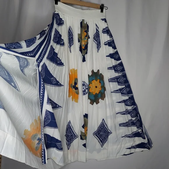 Dorothy Shoelen Skirt Set‎ 6 Cropped Jacket Full A-Line Midi Abstract Floral Y2K - Picture 8 of 15